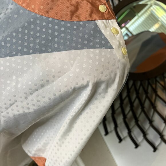 Vintage 80s Working Lady's Dress Womens Geometric Midi 2 Piece Stuart Lang s/8 - Picture 6 of 14